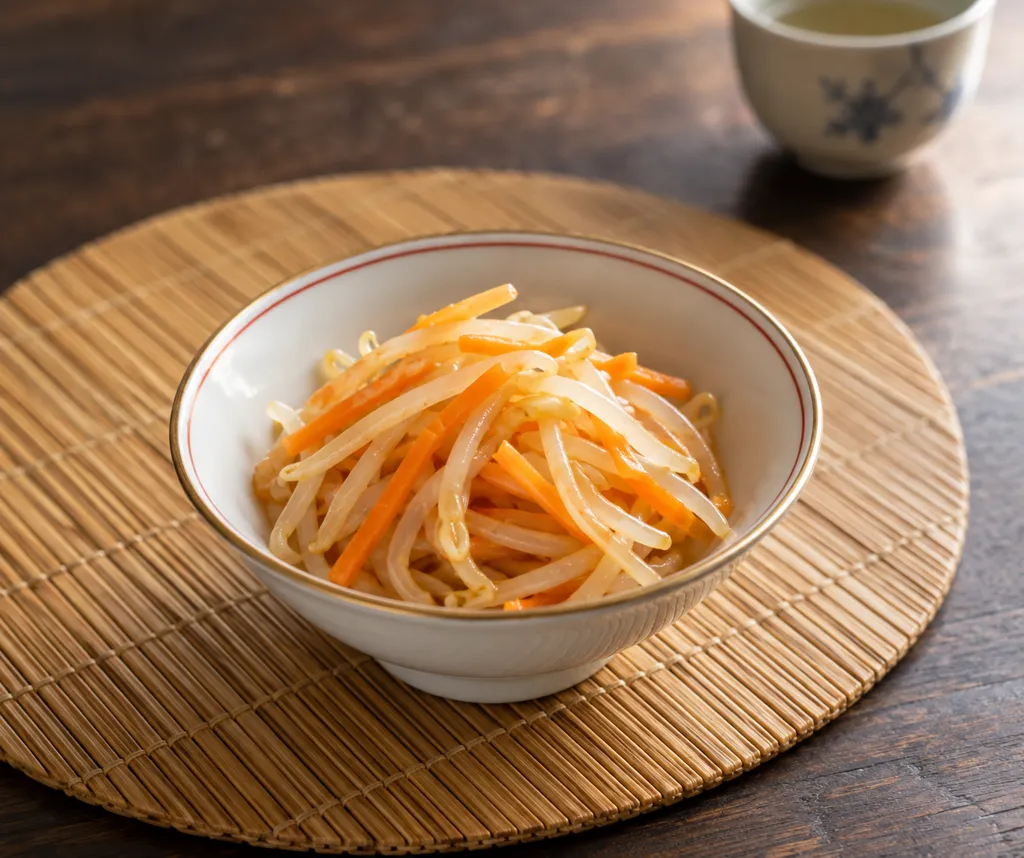 もやしとにんじんの中華和えの完成イメージ