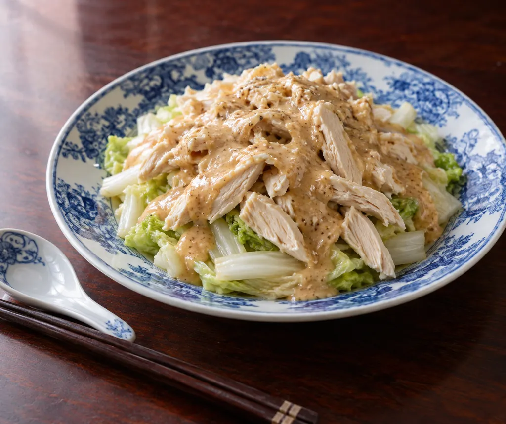 ささみと白菜のレンジ棒棒鶏の完成イメージ