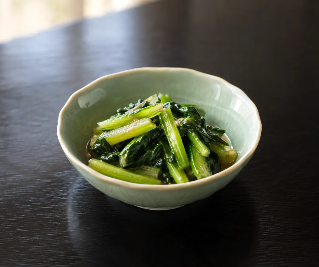 小松菜の中華しょうが油和えの完成イメージ