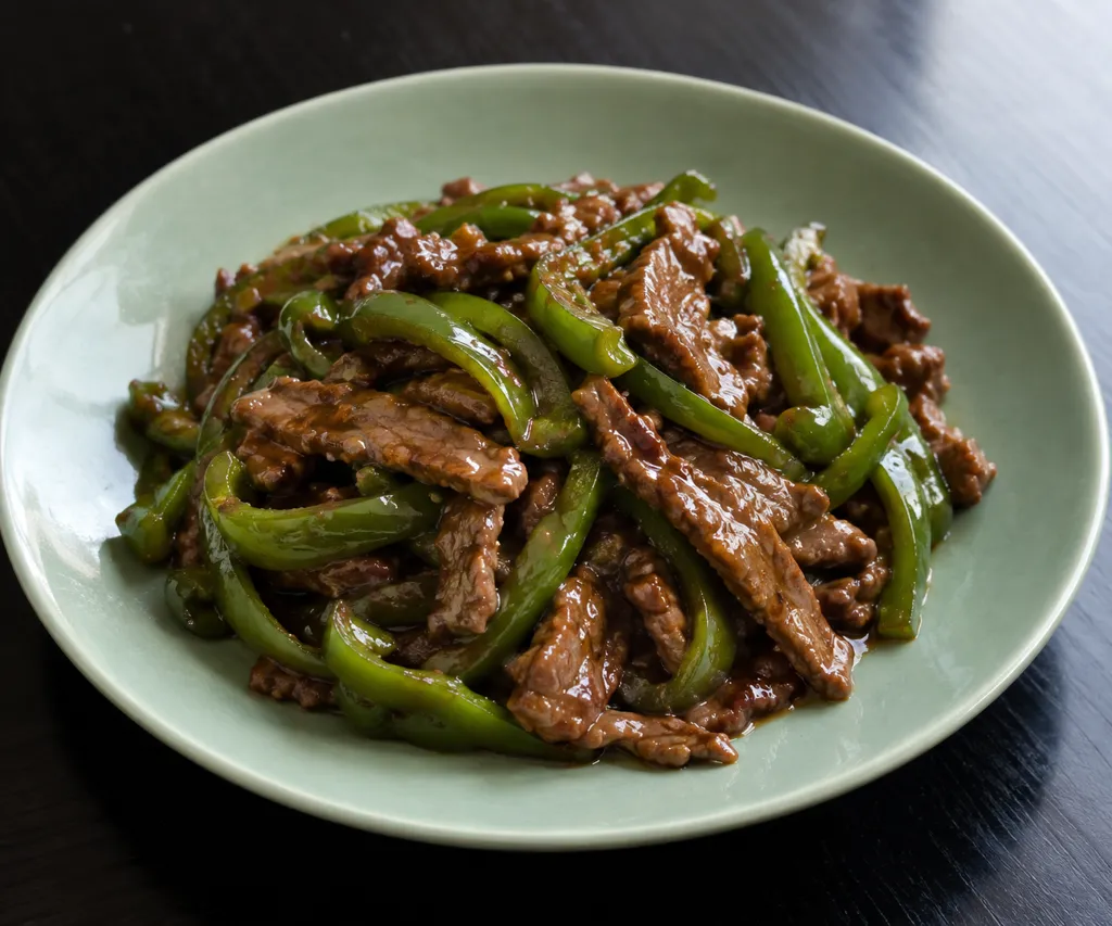 牛もも肉とピーマンの甘酢あんの完成イメージ