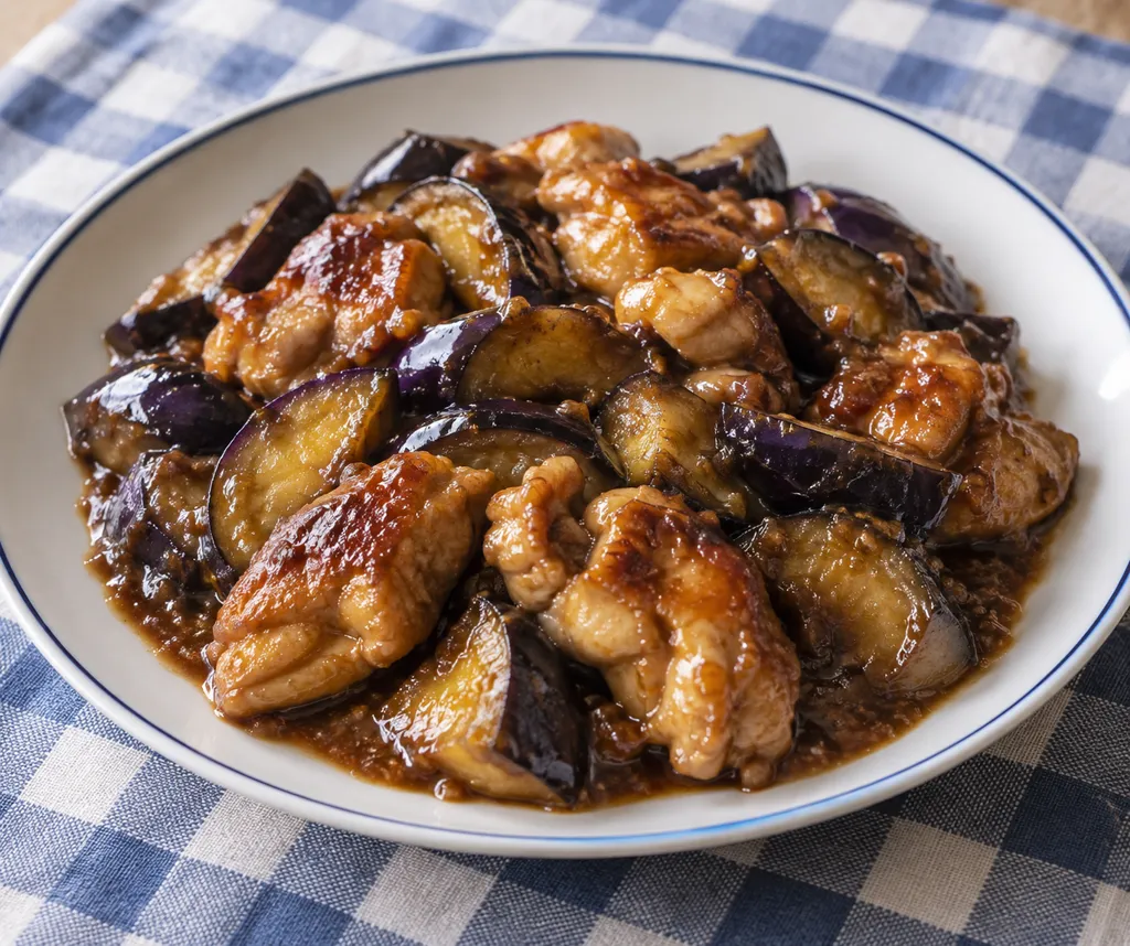 鶏もも肉の麻婆なすの完成イメージ