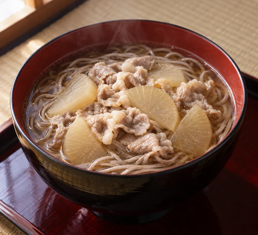 豚こま肉と大根の肉そばの完成イメージ