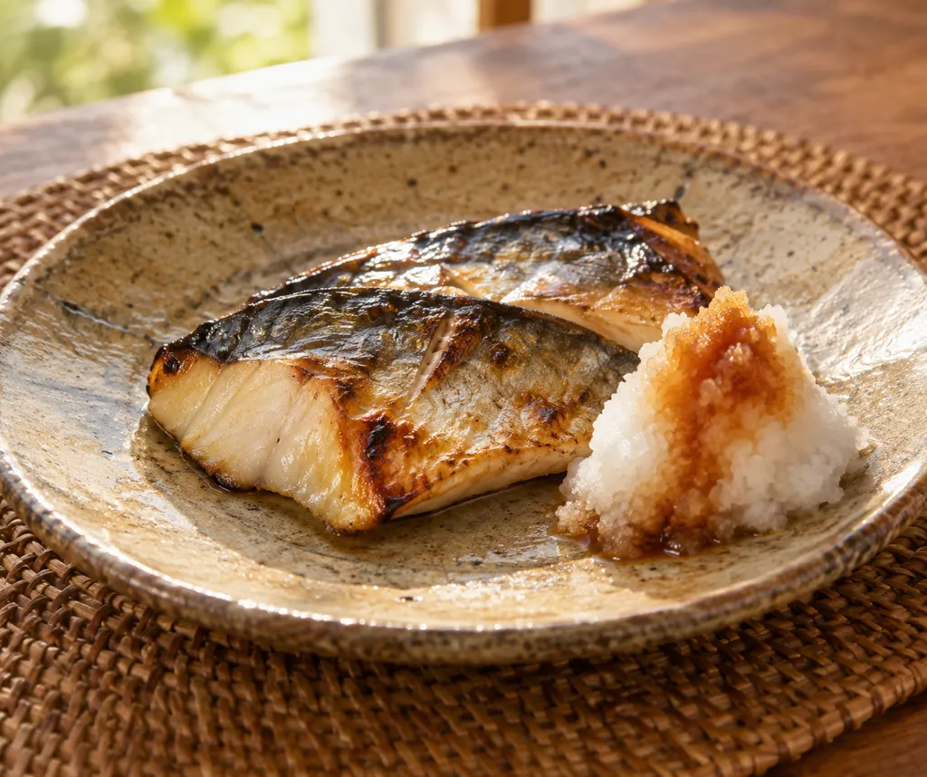 さわらの即席干物焼き 大根おろし添えの完成イメージ