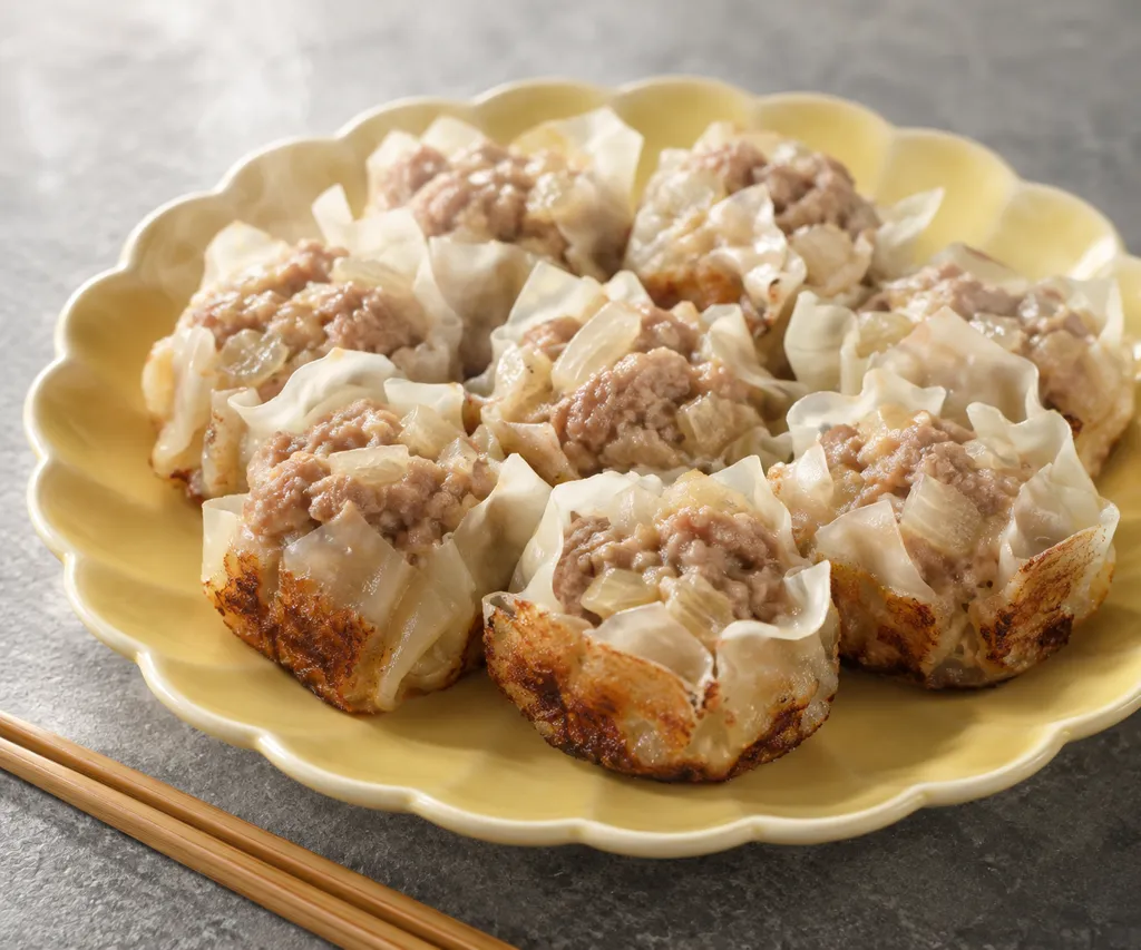 豚ひき肉と玉ねぎの焼き焼売の完成イメージ