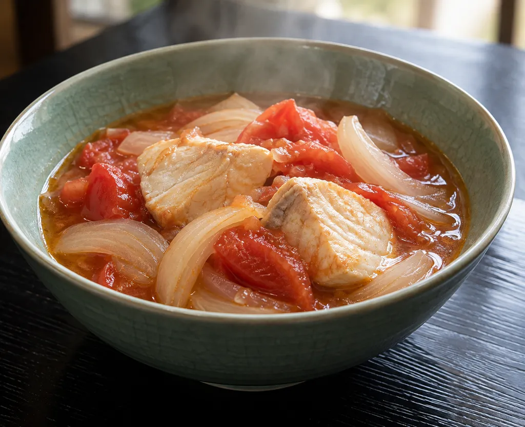 めかじきとトマトの酸味中華風鍋の完成イメージ