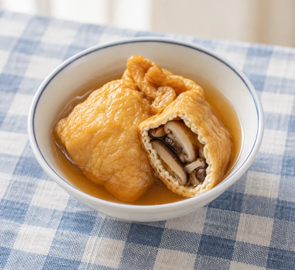油揚げとしいたけの袋煮の完成イメージ
