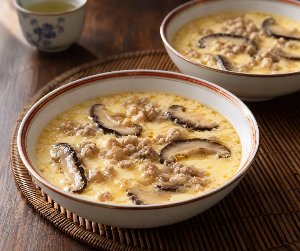 中華肉入り蒸し卵の完成イメージ