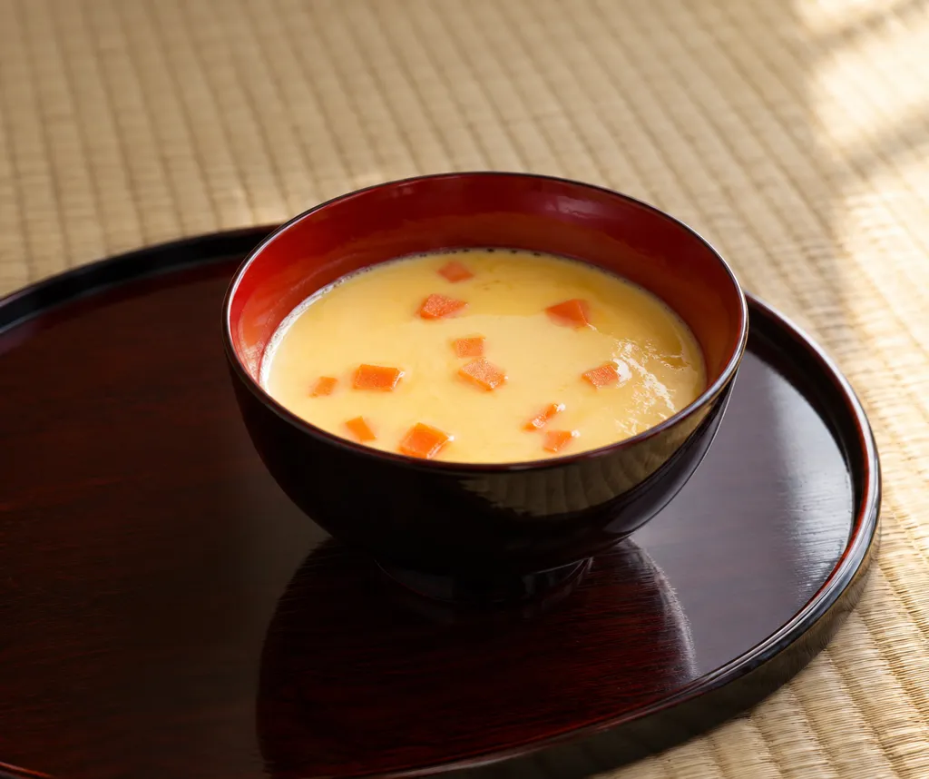 にんじんの冷やし茶碗蒸しの完成イメージ