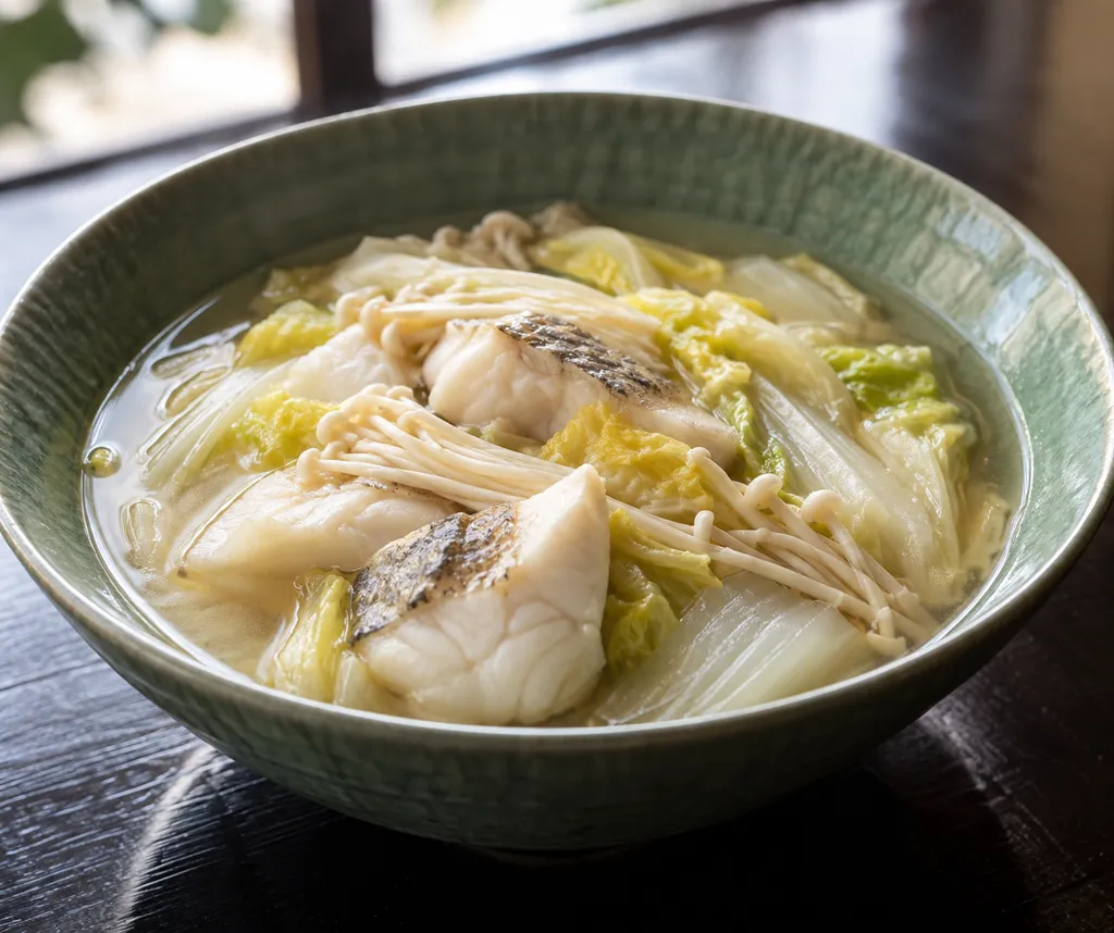時短たらと白菜の酸菜風鍋の完成イメージ