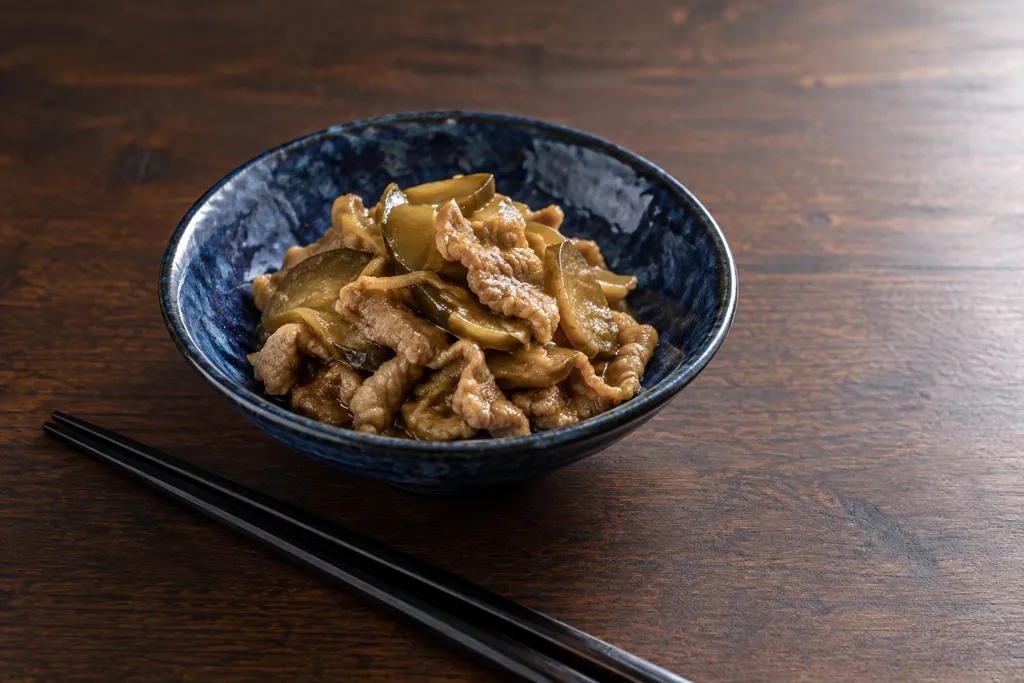 ザーサイと豚こま肉のしょうが炒めの完成イメージ
