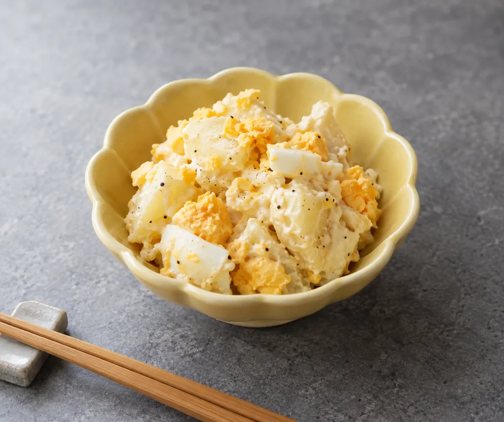 ゆで卵の中華ポテトサラダの完成イメージ