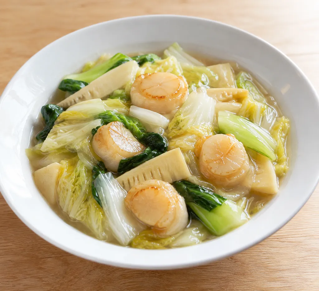 ほたてと白菜の八宝菜あんの完成イメージ