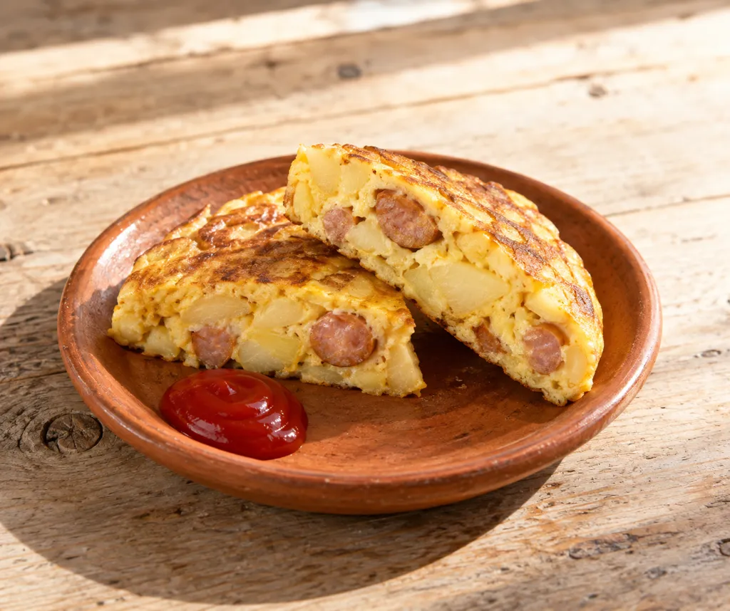 じゃがいもとウインナーの卵焼きの完成イメージ