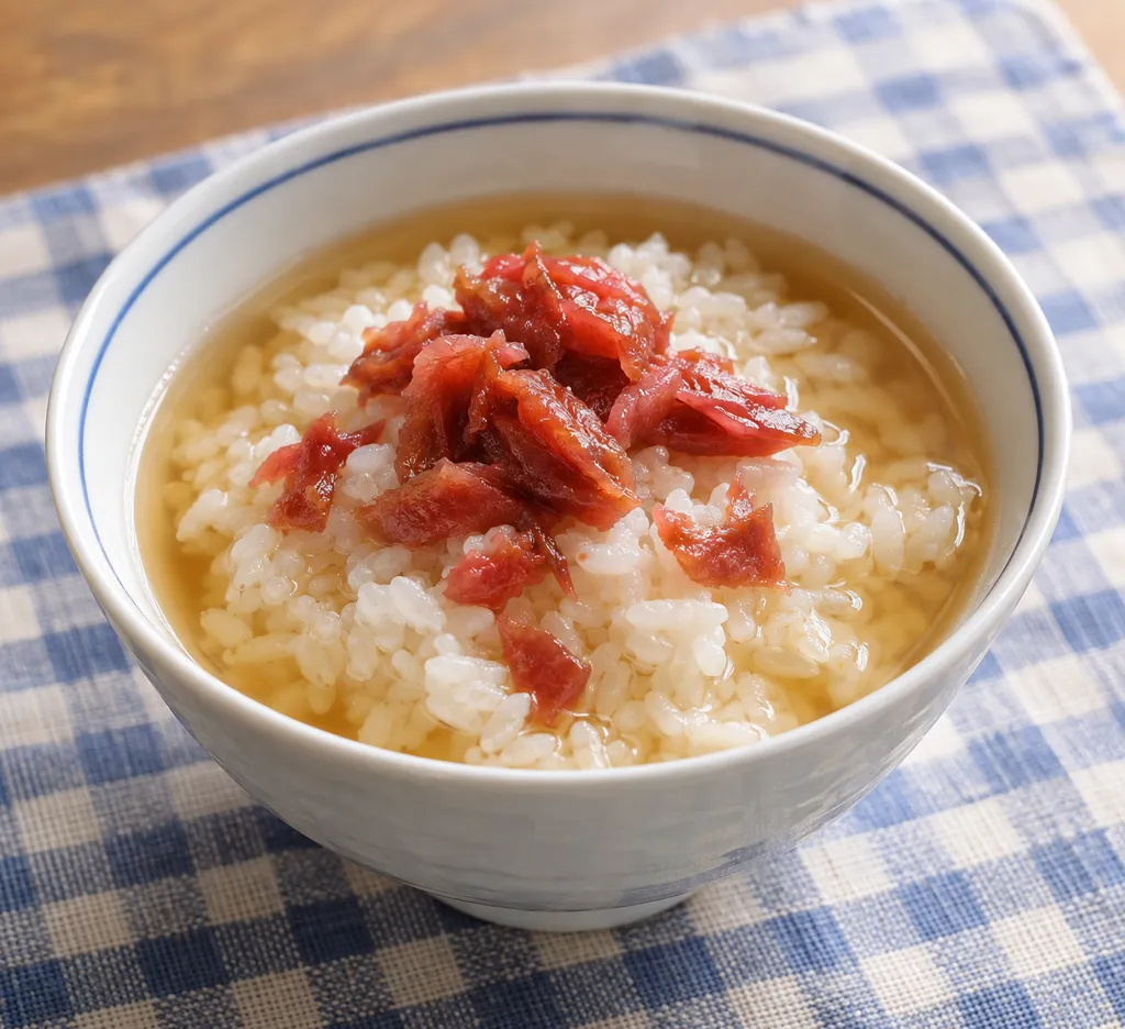 梅だし茶漬けの完成イメージ