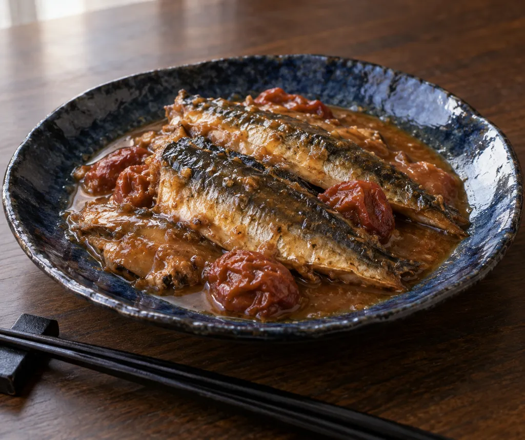 いわしの梅味噌煮の完成イメージ