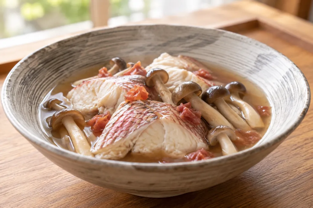たいとしめじのレンジ梅煮の完成イメージ
