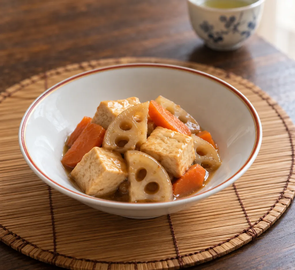 豆腐とれんこんの中華煮の完成イメージ