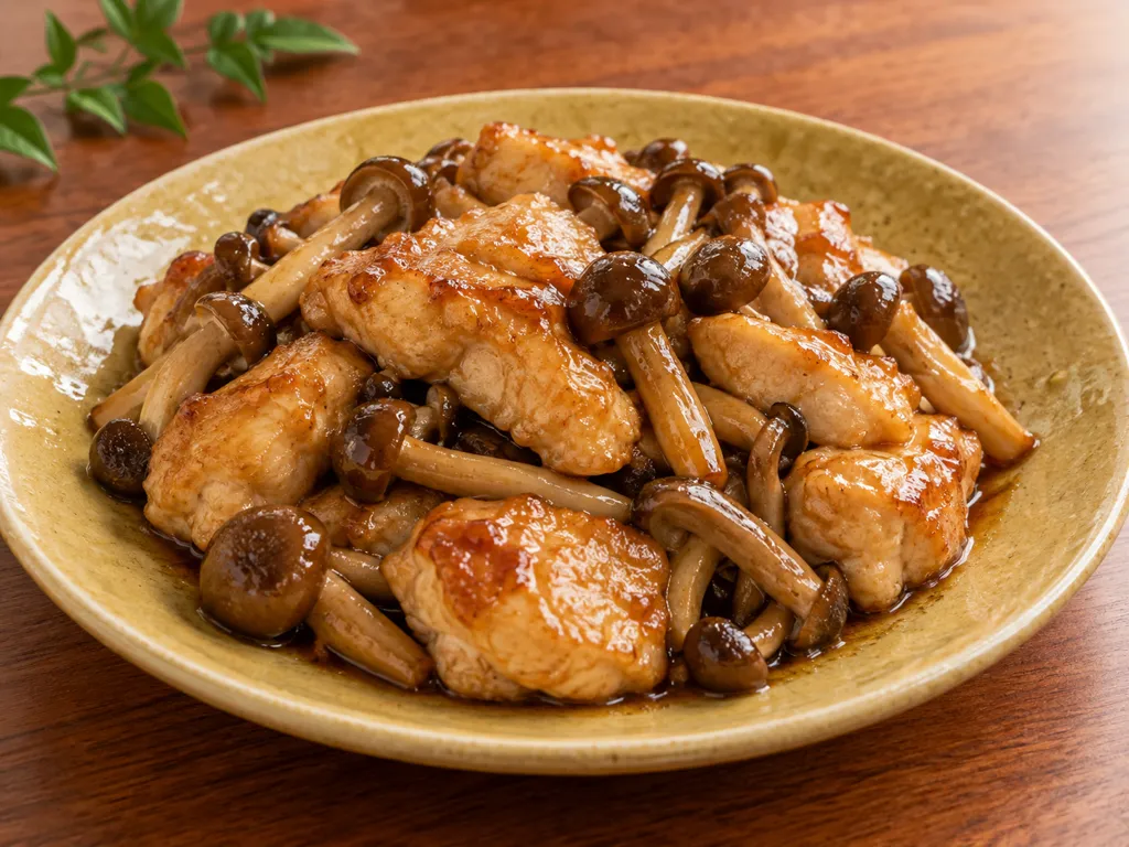 鶏むね肉としめじのごま油南蛮の完成イメージ