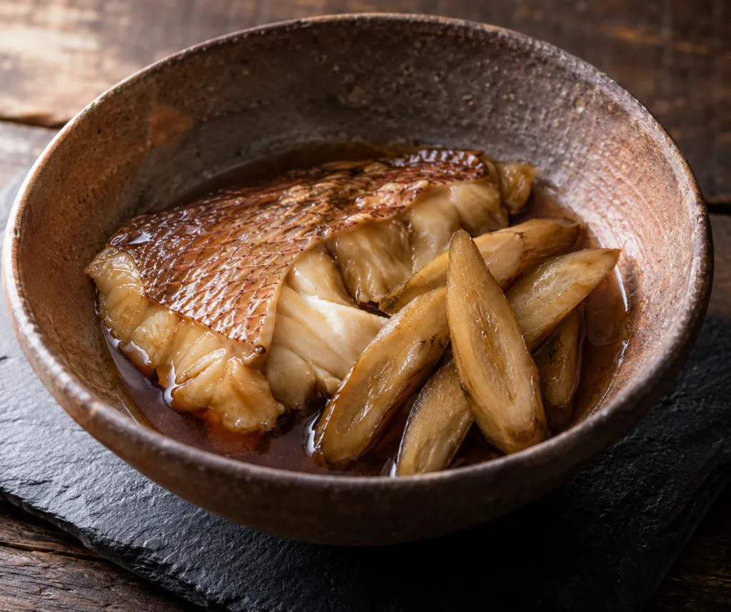 たいとごぼうの煮つけの完成イメージ