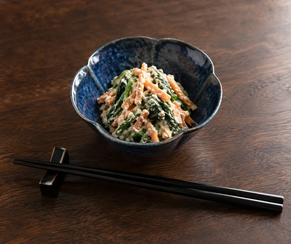 ほうれん草とにんじんの白和えの完成イメージ