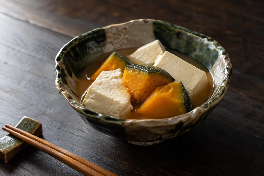 かぼちゃと豆腐のやわらか煮の完成イメージ