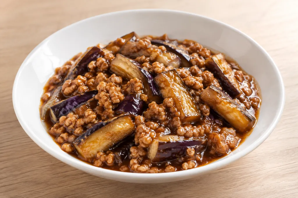 鶏ひき肉となすの麻婆の完成イメージ