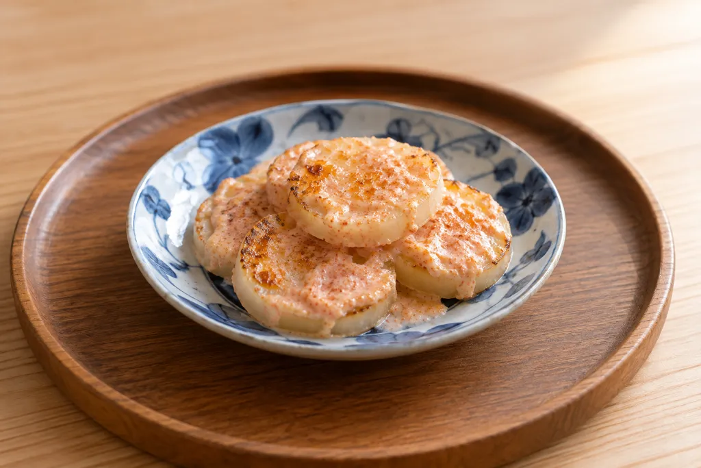長芋と明太子のマヨネーズ焼きの完成イメージ