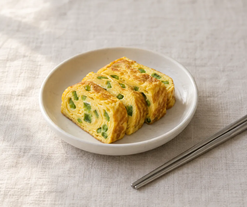 ピーマンの卵焼きの完成イメージ