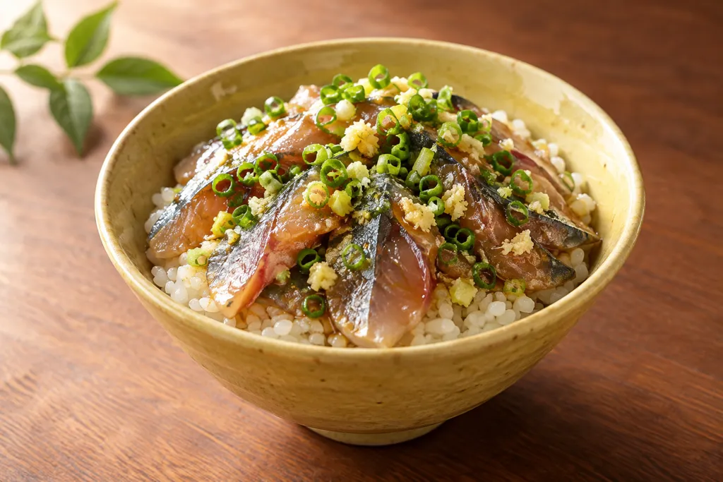 あじとねぎの海鮮丼の完成イメージ