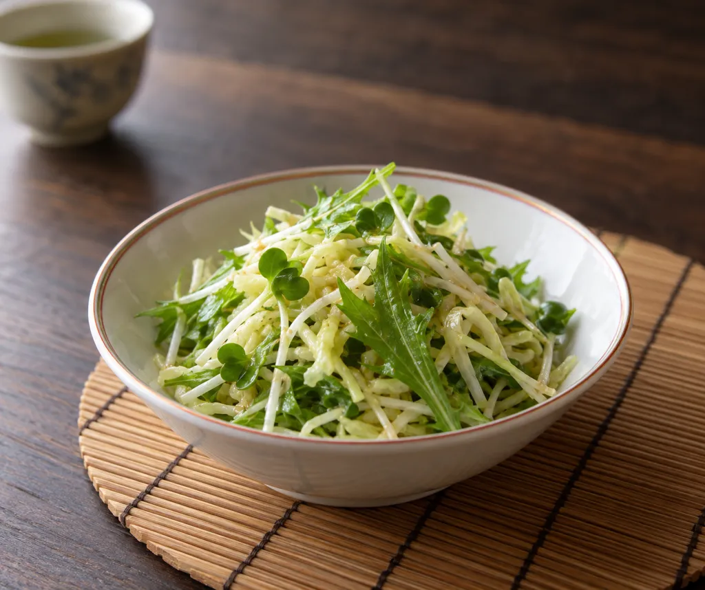 キャベツと水菜の中華サラダの完成イメージ