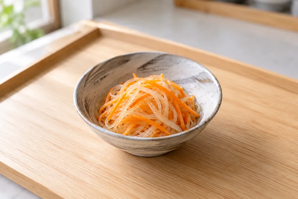春雨とにんじんの酢の物の完成イメージ