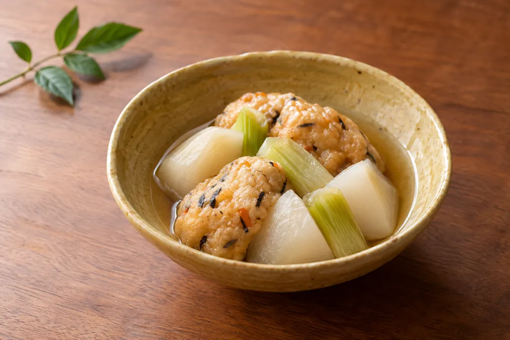 がんもどきとかぶの煮物の完成イメージ