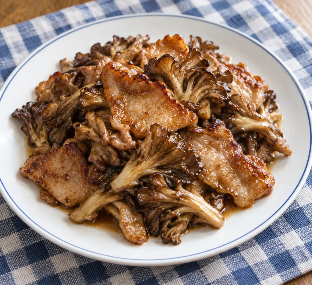 豚ロースとまいたけの香ばし焼きの完成イメージ