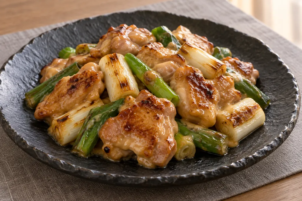 鶏もも肉とねぎの甘味噌マヨ焼きの完成イメージ