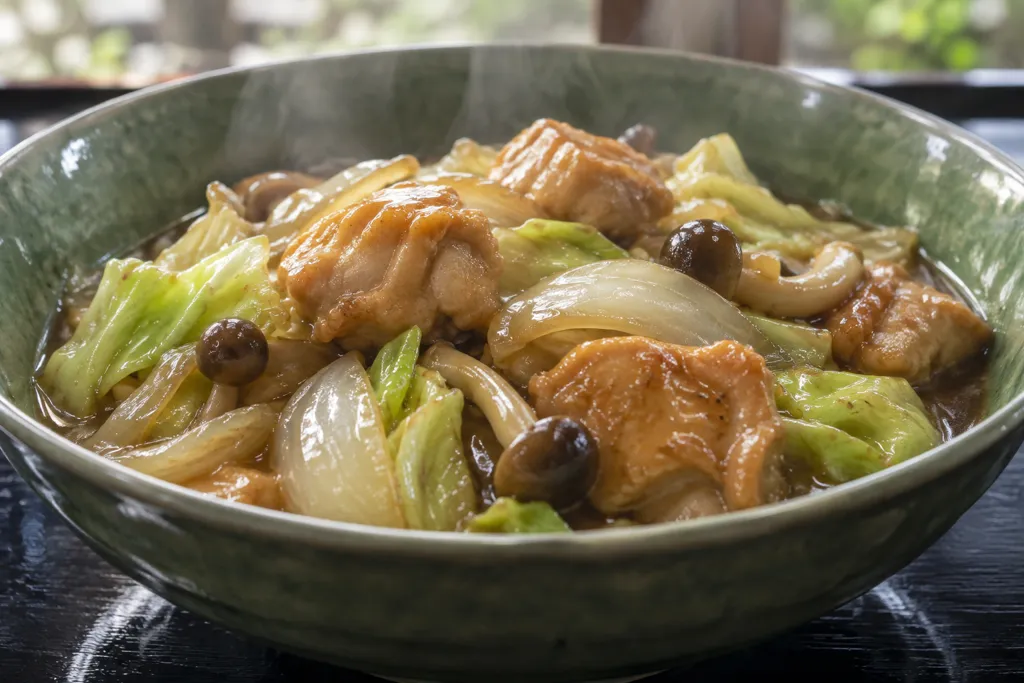 鶏もも肉とキャベツの八宝菜あんの完成イメージ