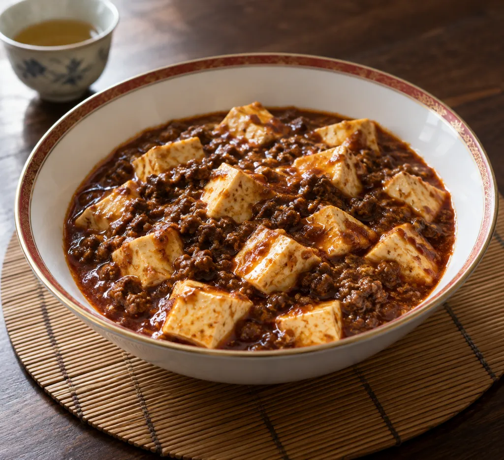 牛ひき肉と豆腐の麻婆の完成イメージ