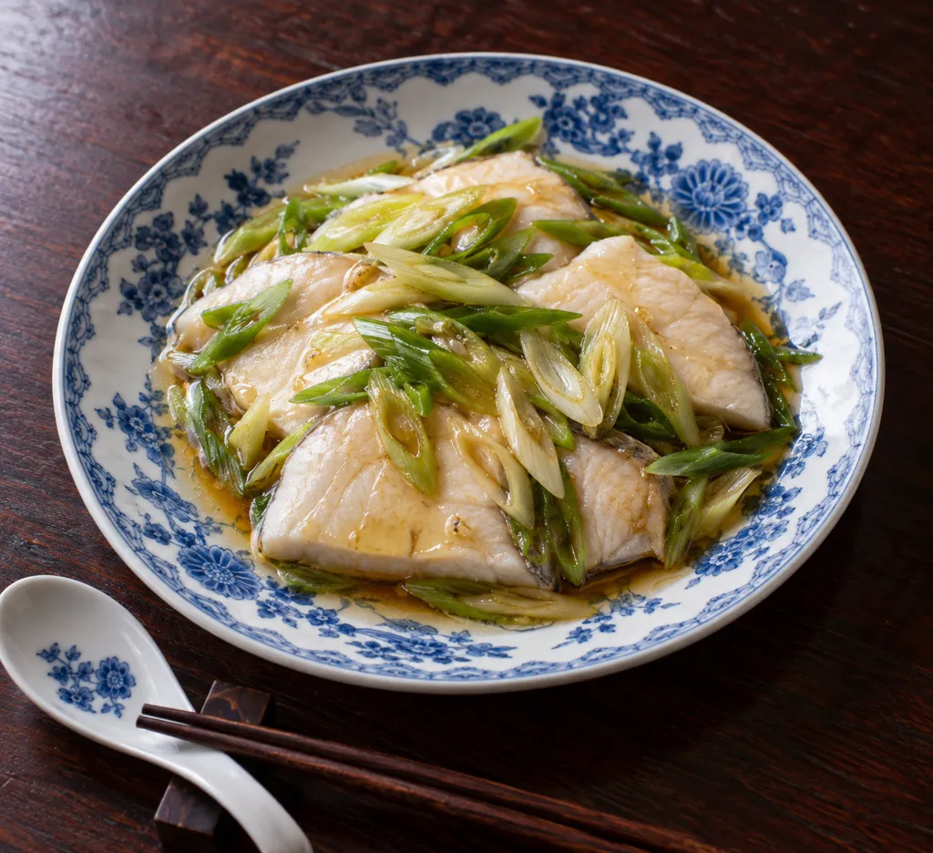 めかじきとねぎの中華蒸しの完成イメージ