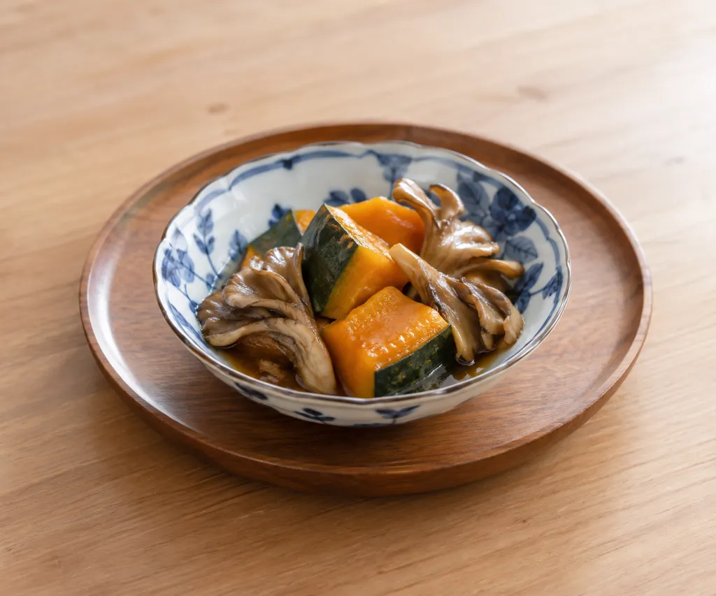 かぼちゃとまいたけの煮物の完成イメージ