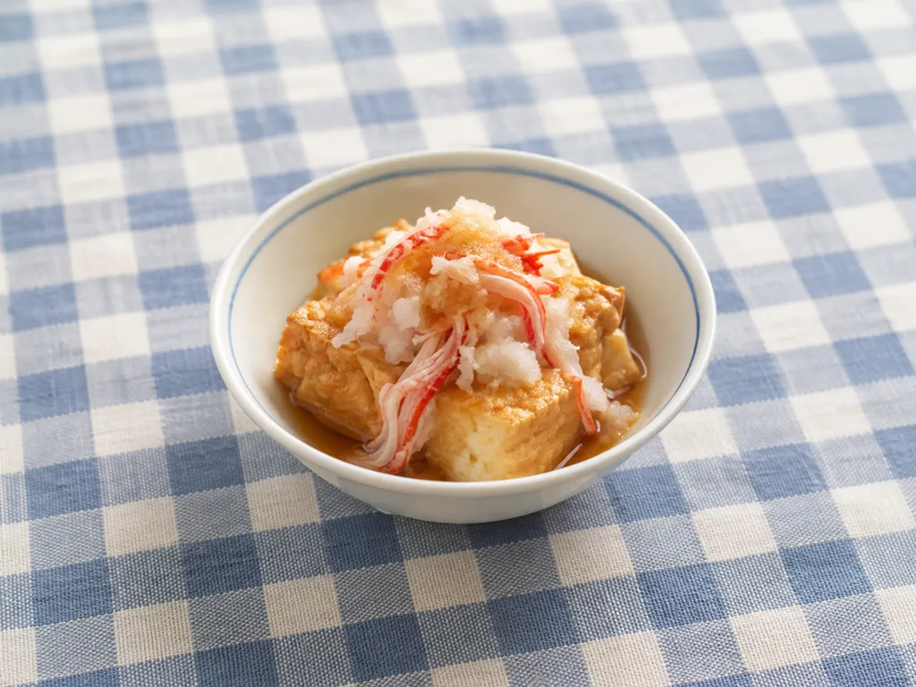 かにかまと厚揚げの大根おろしがけの完成イメージ