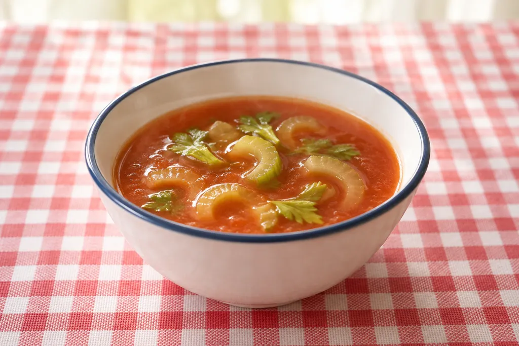 セロリのケチャップスープの完成イメージ