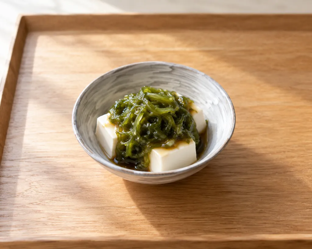 豆腐とめかぶの冷ややっこの完成イメージ