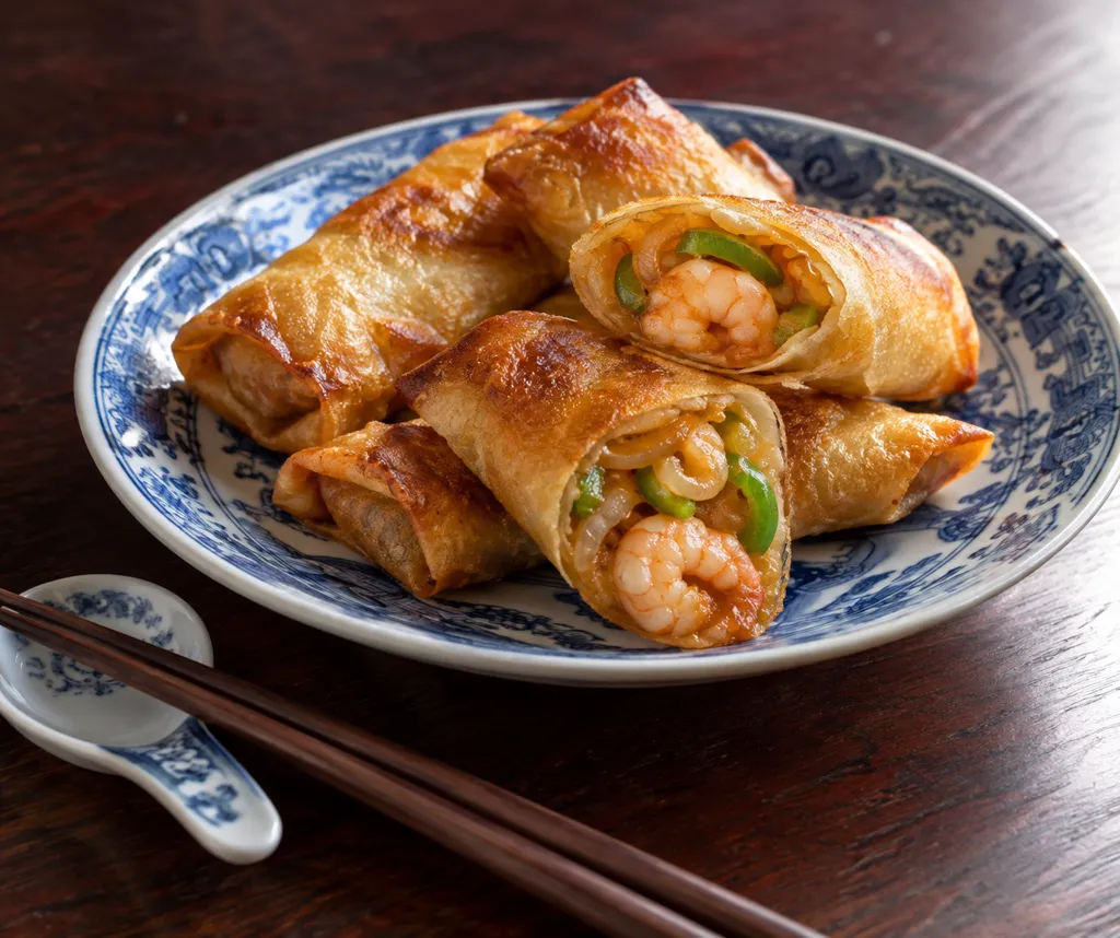 えびと玉ねぎの春巻きの完成イメージ