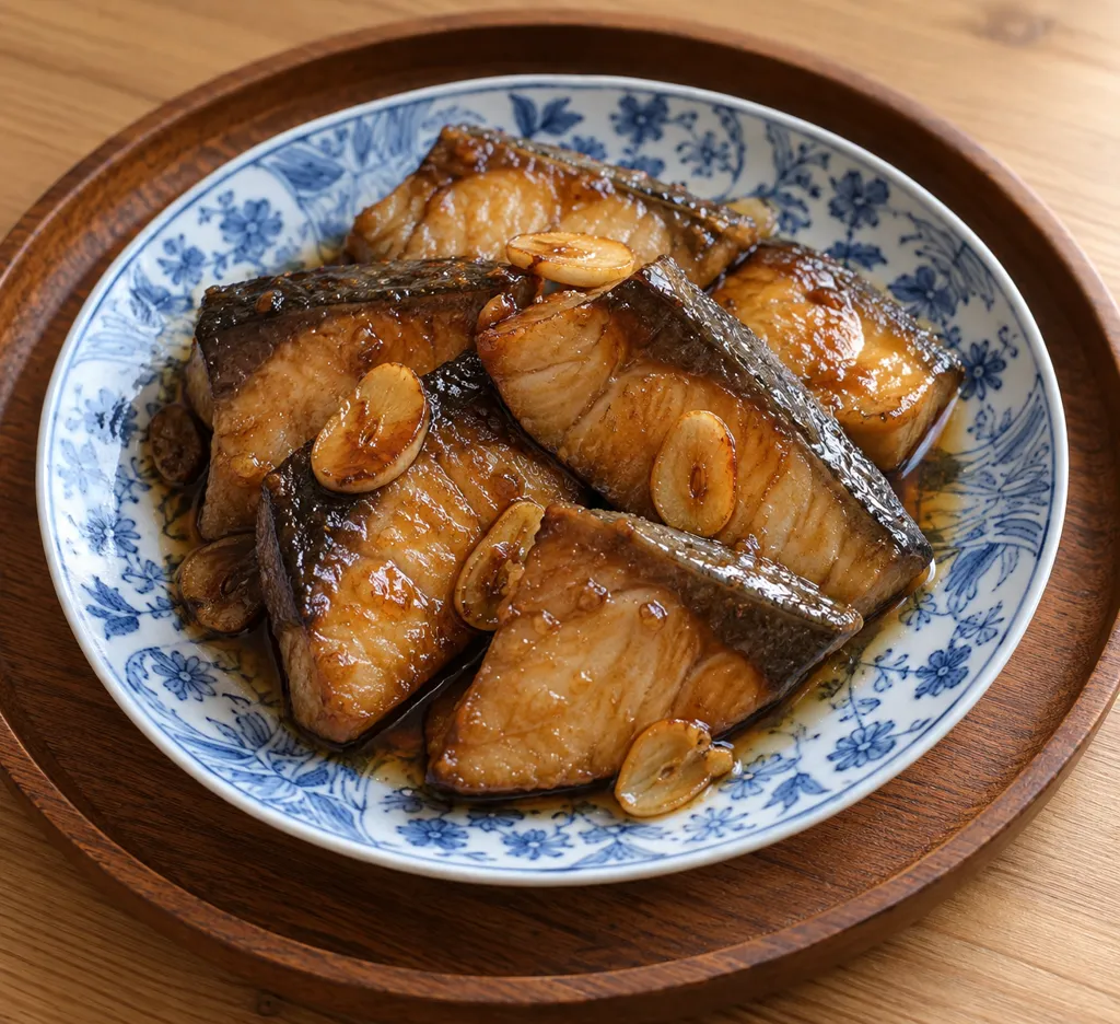 ぶりのにんにくぽん酢焼きの完成イメージ