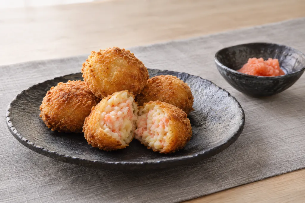 じゃがいもと明太子の焼きコロッケの完成イメージ