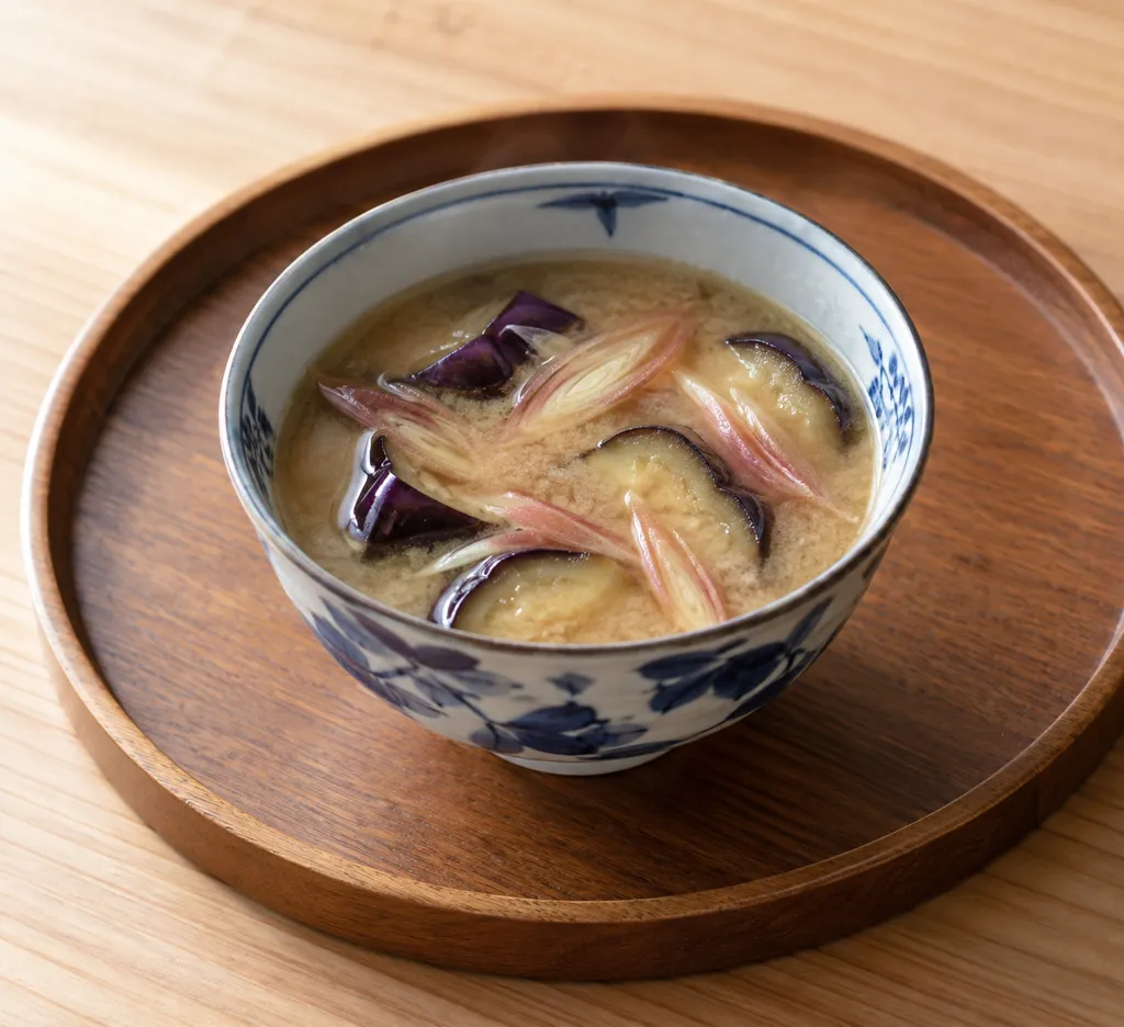 納豆とねぎの味噌汁の完成イメージ