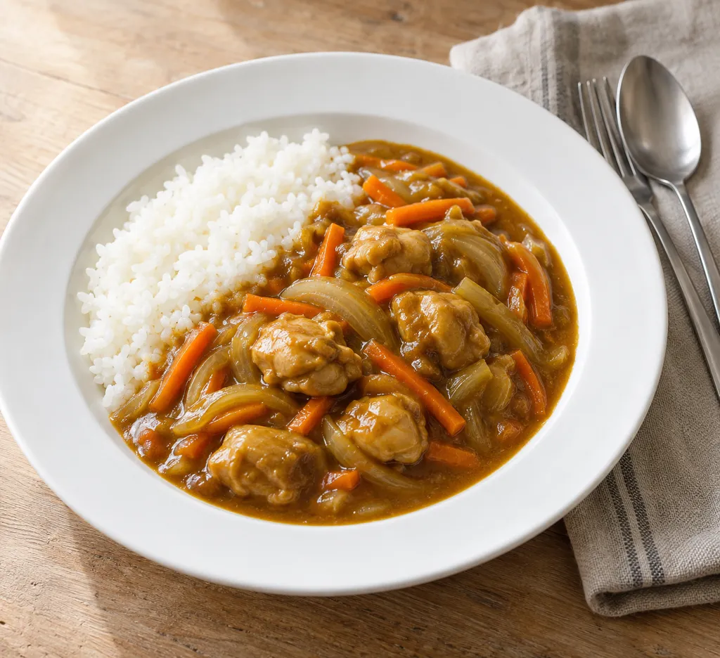 時短鶏もも肉とにんじんのカレーの完成イメージ