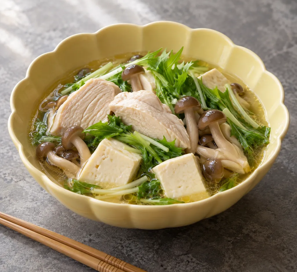 鶏むね肉と豆腐の中華寄せ煮の完成イメージ