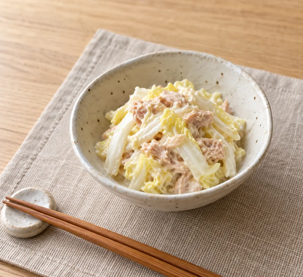 白菜のツナマヨ和えの完成イメージ