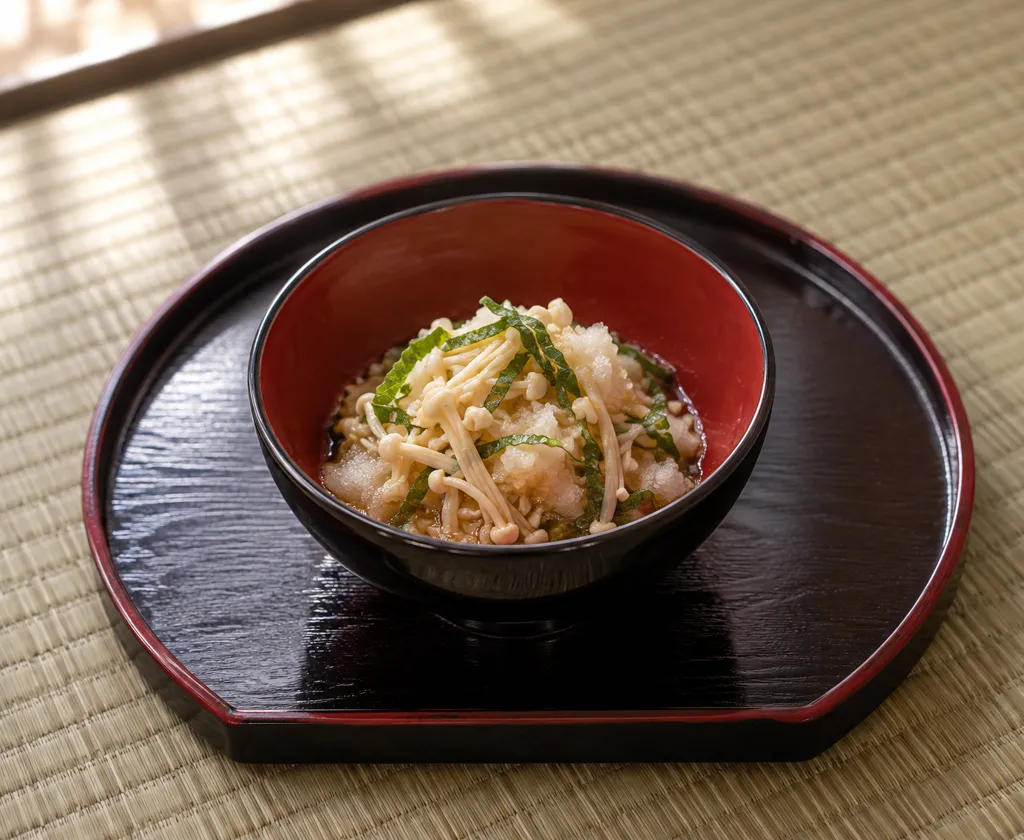 えのきと大葉の甘醤油おろしの完成イメージ