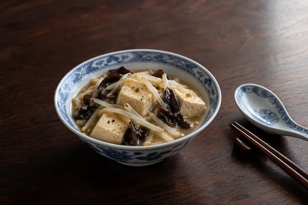 豆腐ともやしの中華煮の完成イメージ